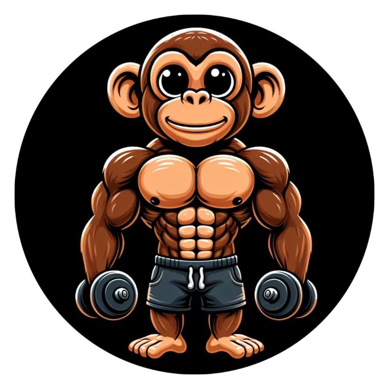 Monkey Chimpanzee Bodybuilder Training