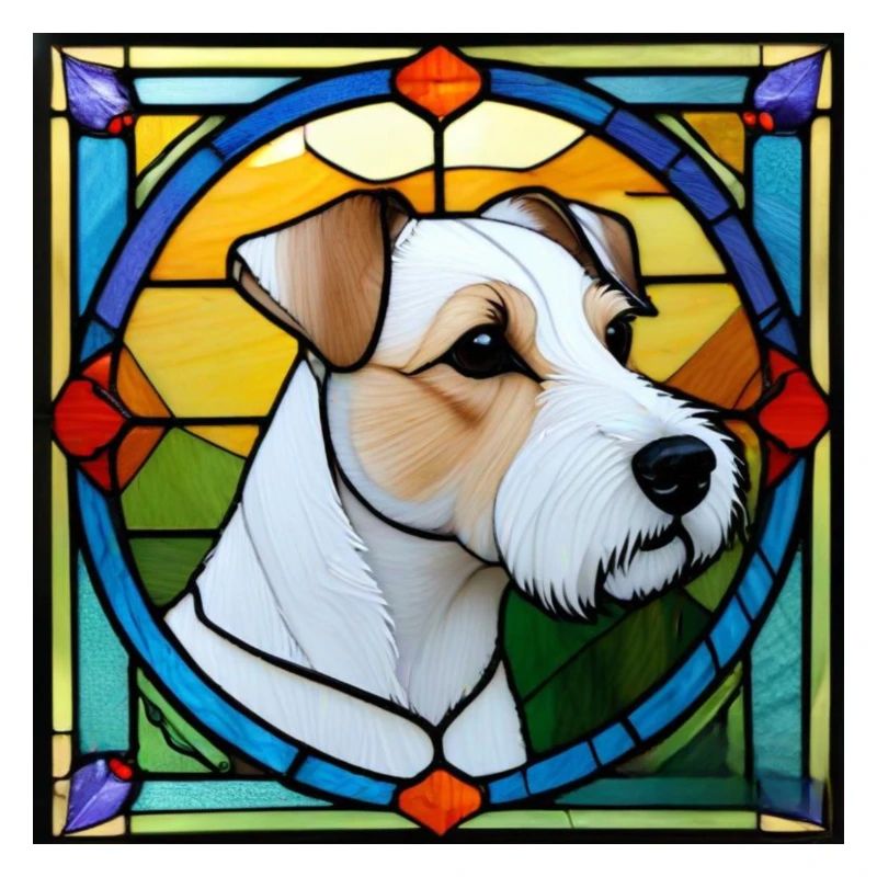 Parson Russell Terrier version vitrail