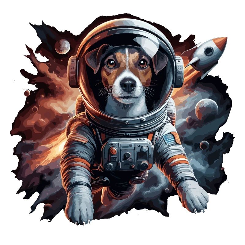 Astronaut Jack Russell Terrier Rocket Gift