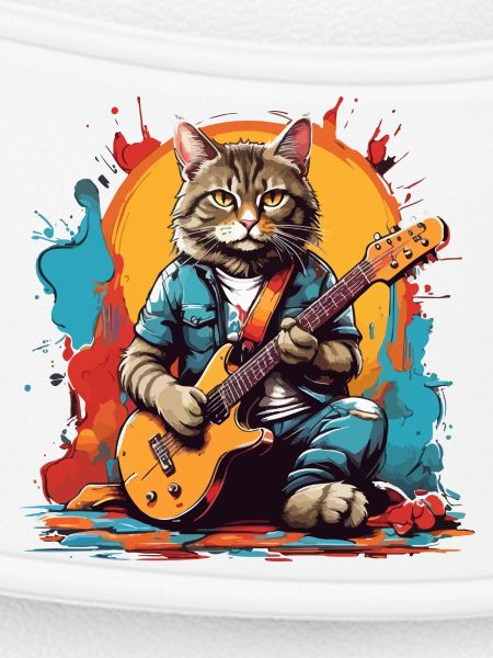 Chat avec guitare