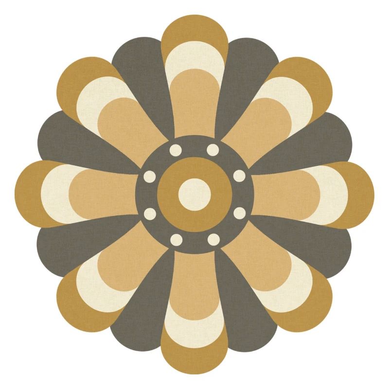 Fleur dorée et brune