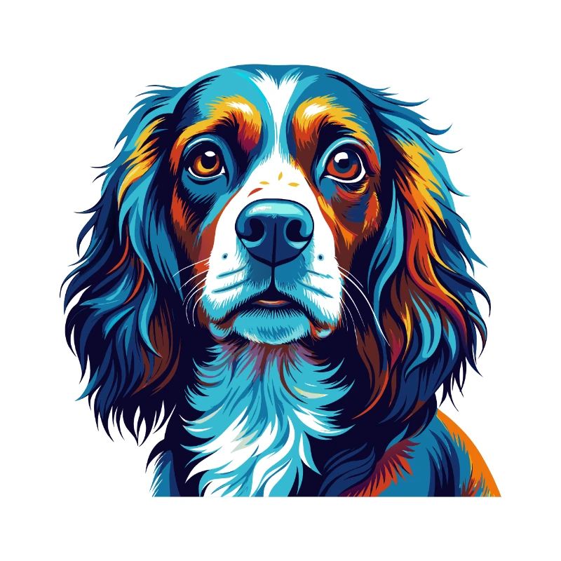 Pont Audemer Spaniel Hunderasse Karikatur Kawaii
