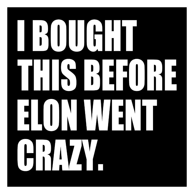 i bought this before elon went crazy