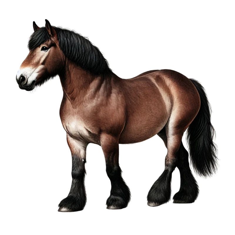 Pferd Kaltblut Braun