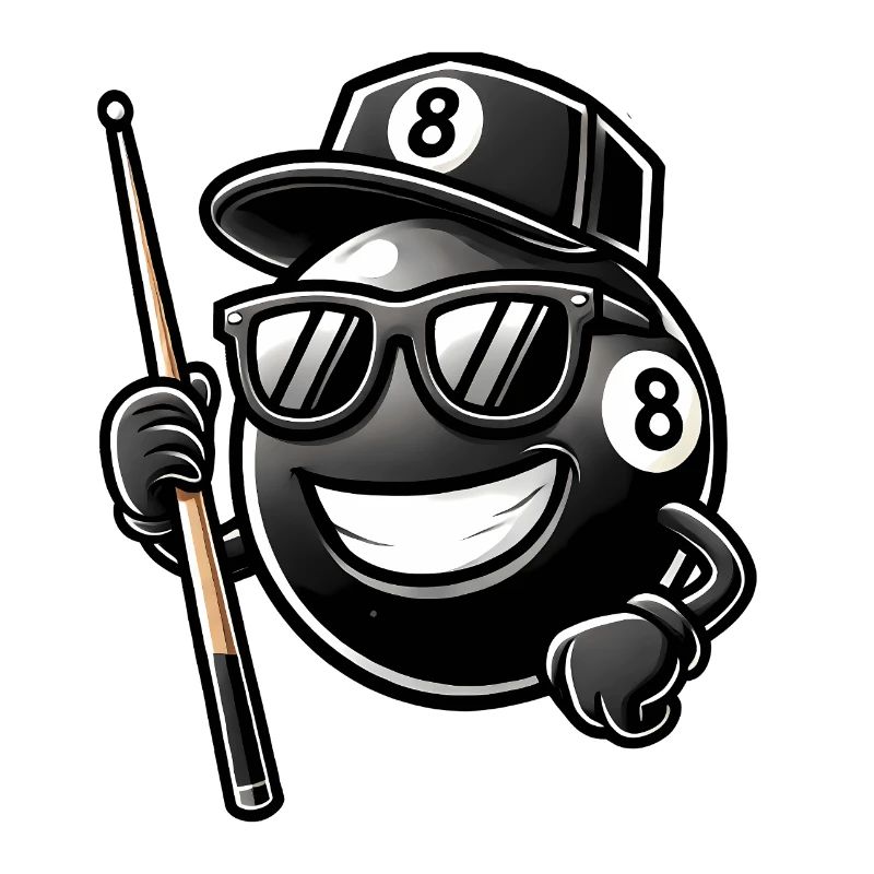 Design cool de billard à 8 boules