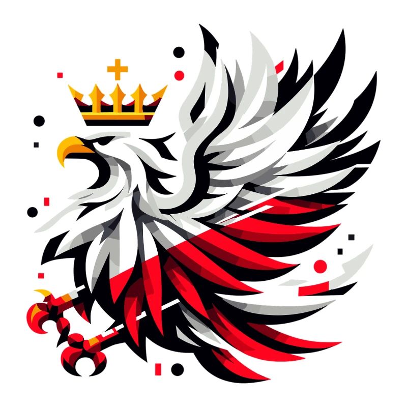Pologne Polska Aigle Drapeau Géométrie Cadeau