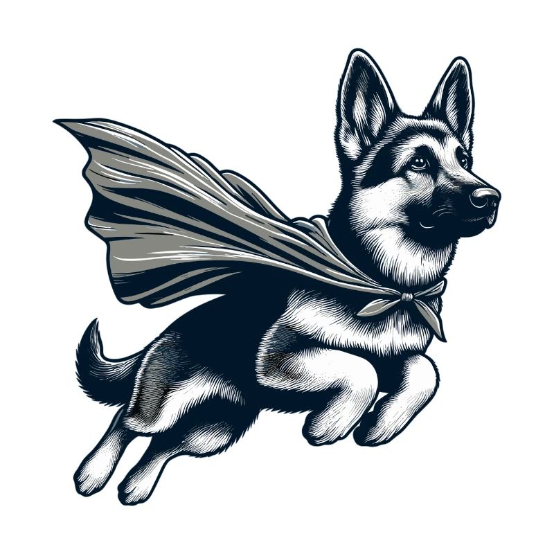 Super Dog German Shepherd Cape Gift