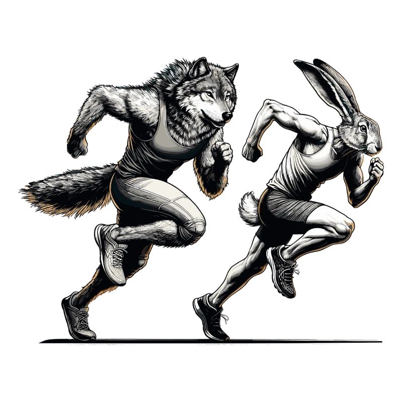 Competition Rabbit and Wolf Race Sprint Gift