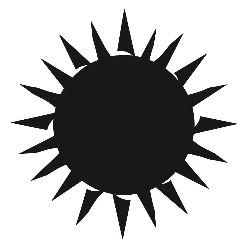 Kräftiges Sonnenschliffmuster auf dunklem Hintergrund