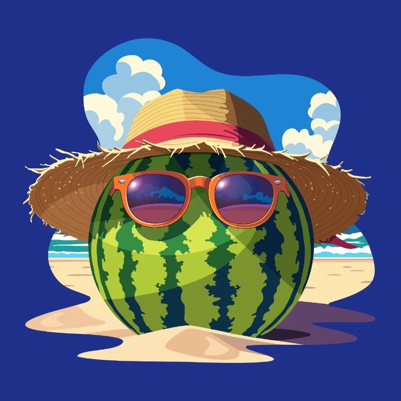 Pastèque été cool douceur sur la plage