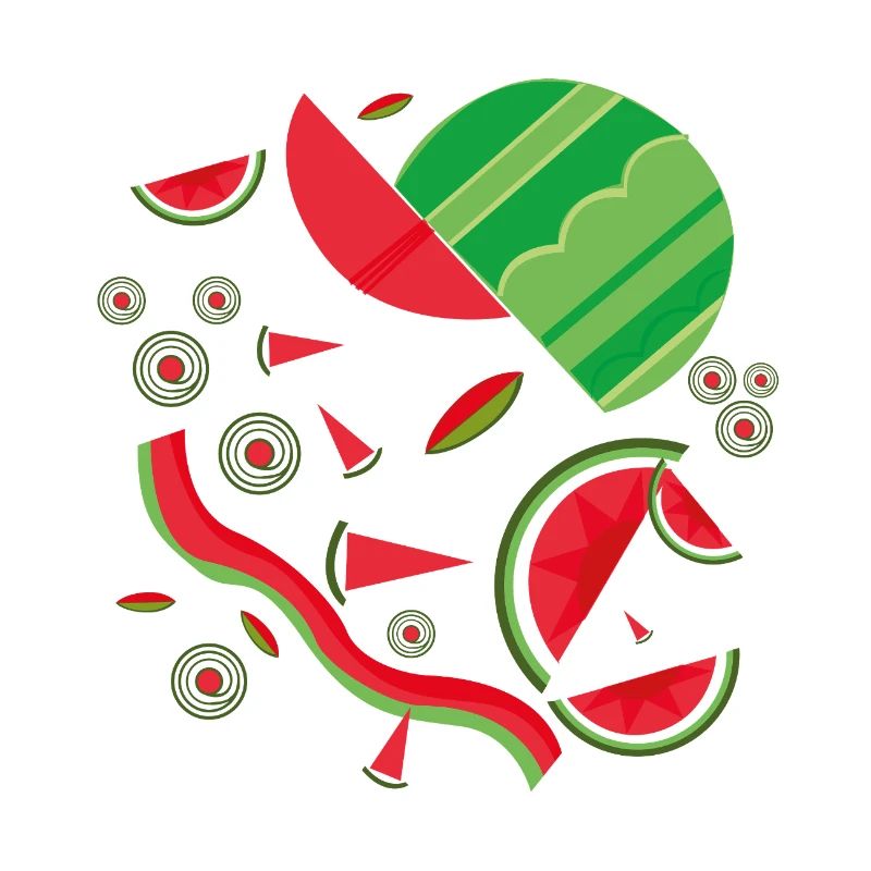 Design abstrait de pastèque