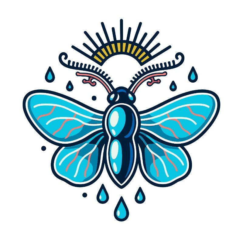 Glow Moth with Sky Glow