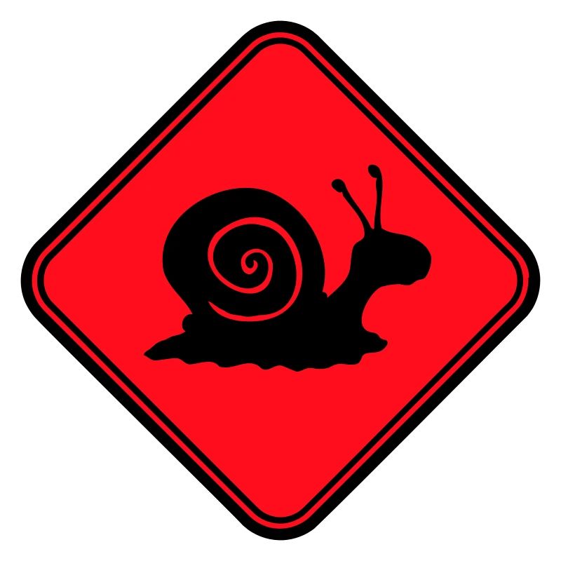 Snail Danger Caution Sign Warning