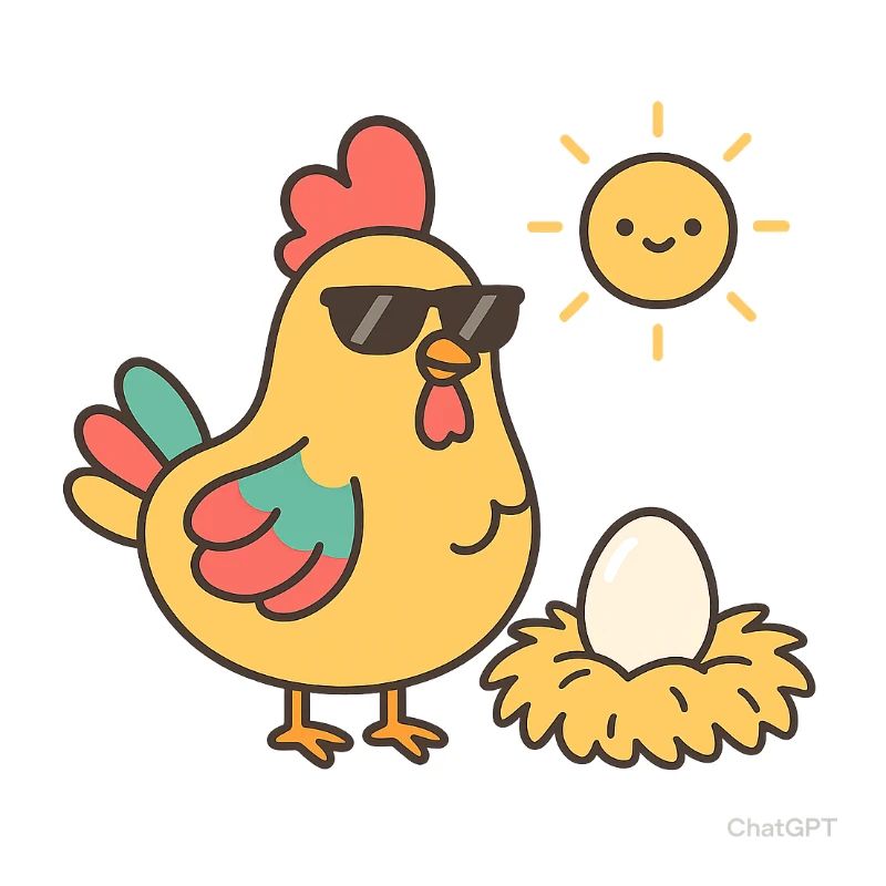 chicken laid an egg