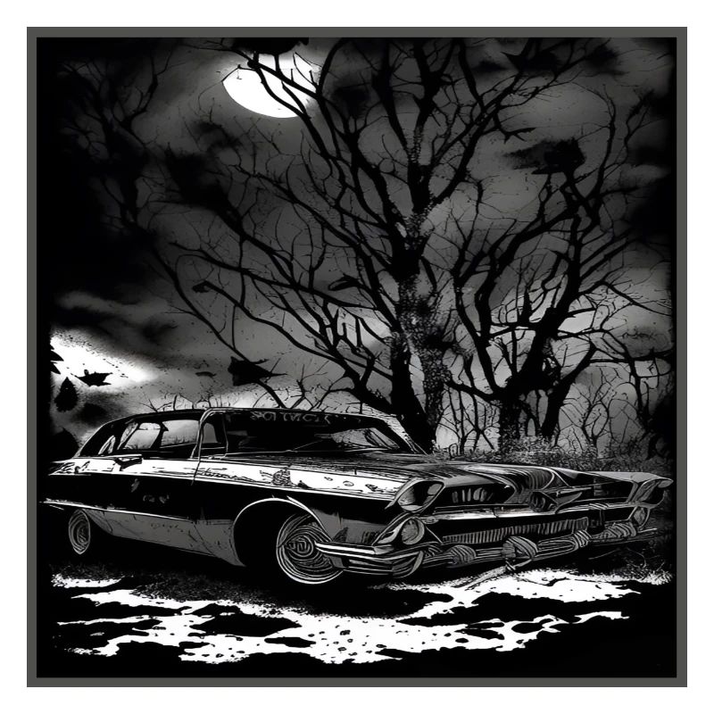 Oldtimer Oldtimer unter verwunschenem Baum