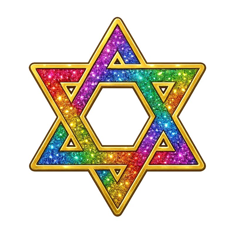Décor coloré en forme d'étoile de David