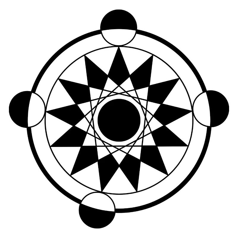 Futuristic Geometric Crop Circle Mandala
