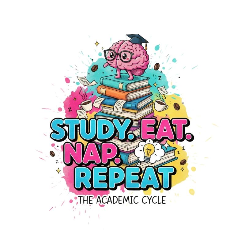 Study Eat Nap Repeat - Student Academic Cycle
