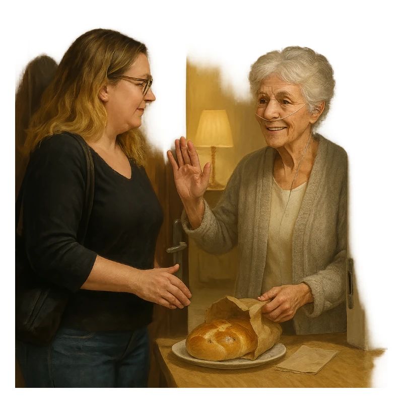 Scène de quartier conviviale