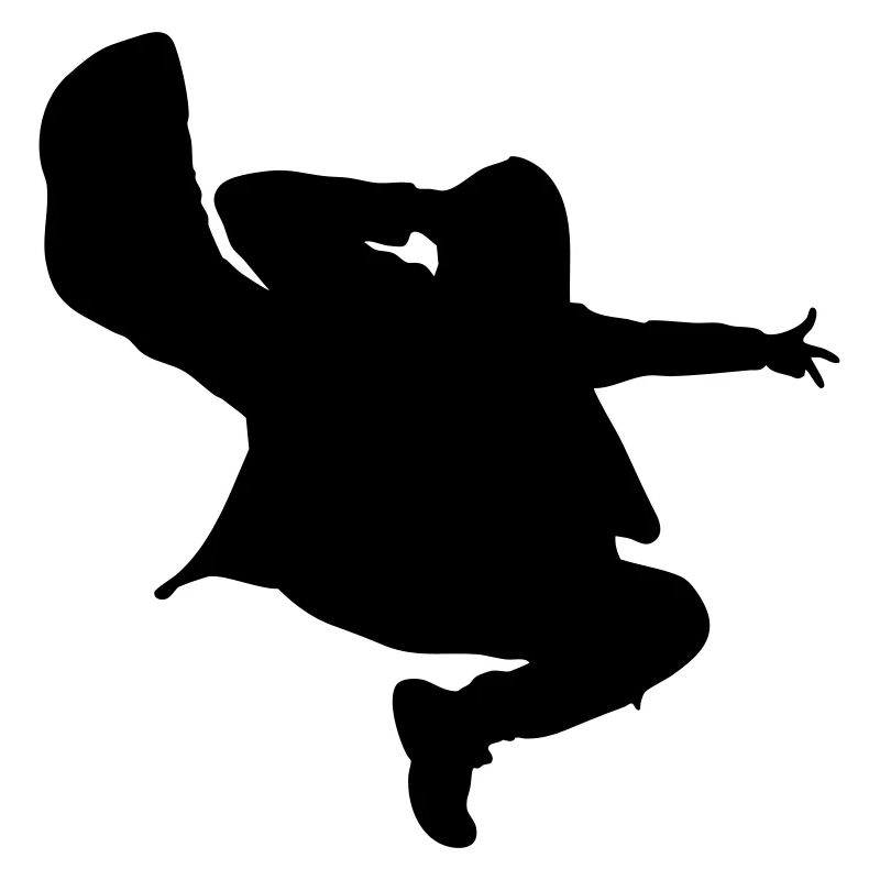 B-Boy Silhouette – Breakdance Jump Kick