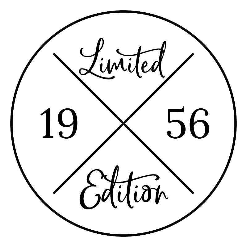 Limited edition 1956 - 70. Geburtstag Geschenk