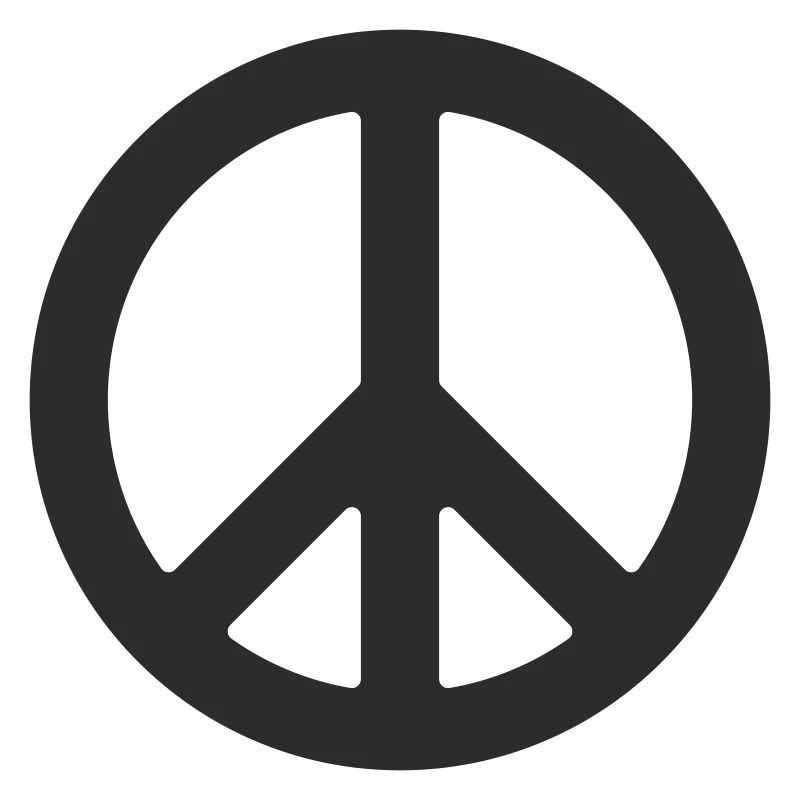 Peace symbol in minimal style