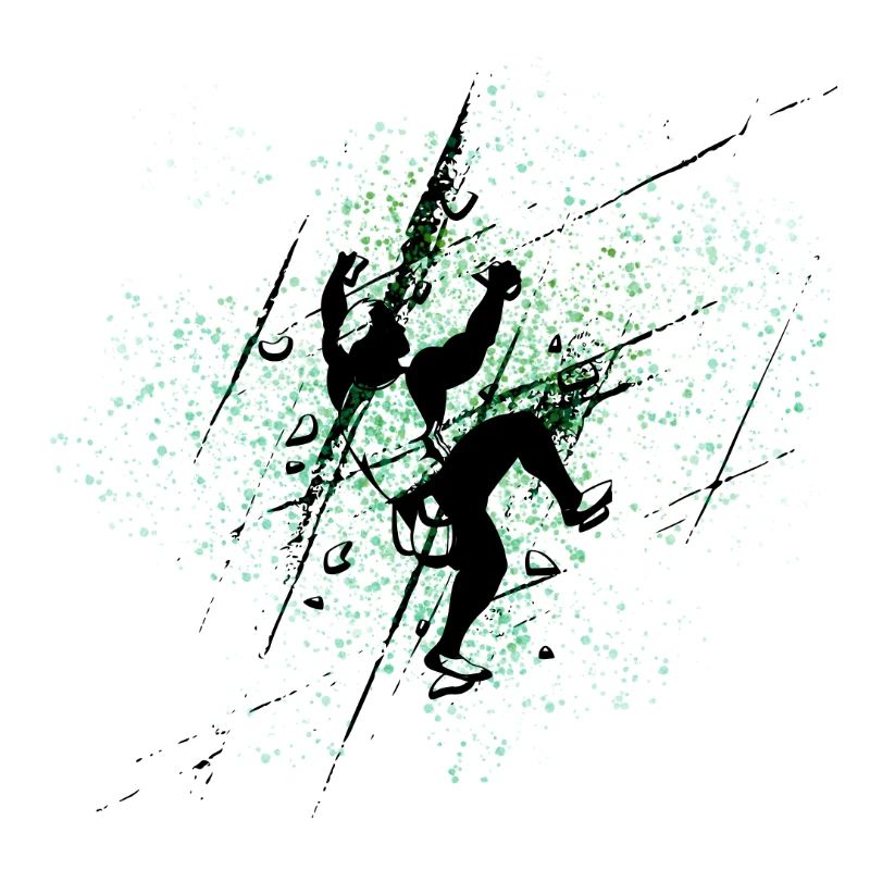 Grimpeur Vert Eclaboussures