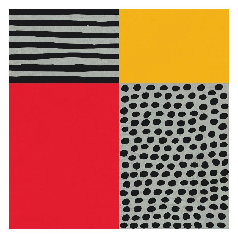 Scandi Art: Abstract Geometry in Red-Orange