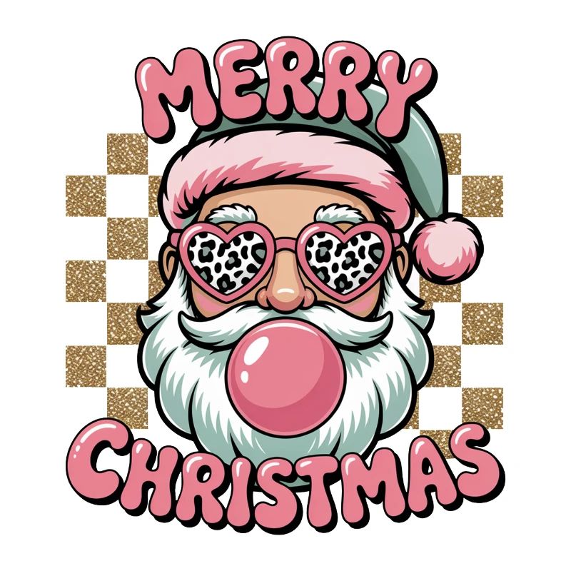 Joyeux Noël Lunettes Léopard du Père Noël