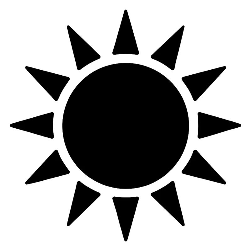 Sun Silhouette Circle