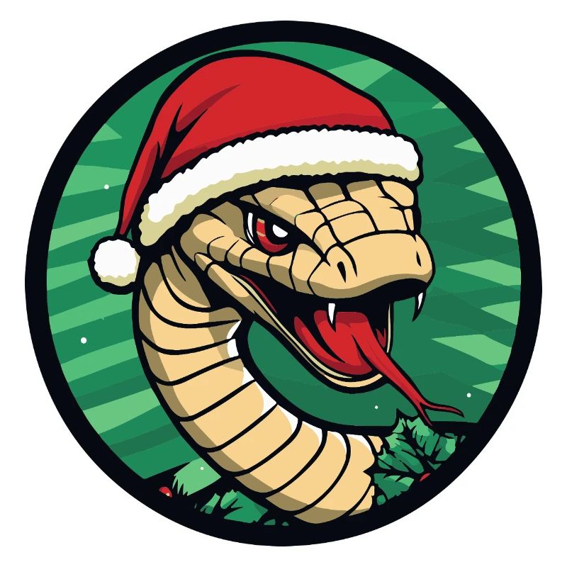 Snake with Santa Hat Emblem