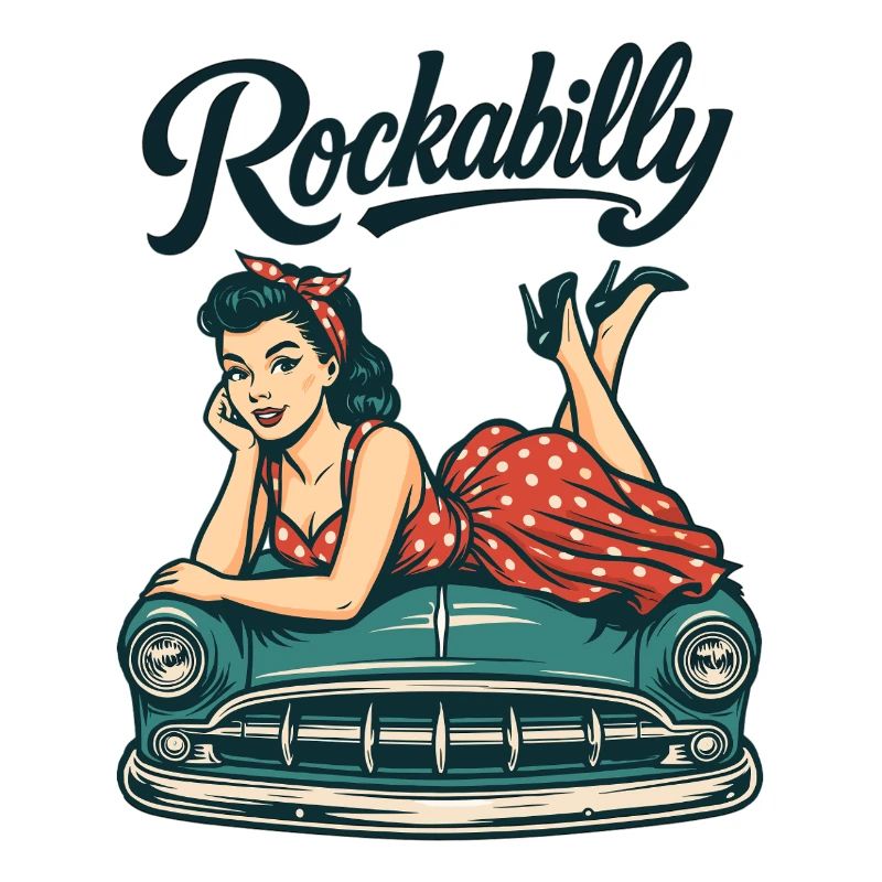 Rockabilly Oldtimer Auto Pin Up Retro Geschenk