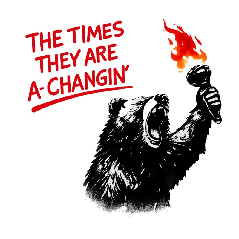 Walking Bear with Fire Torch