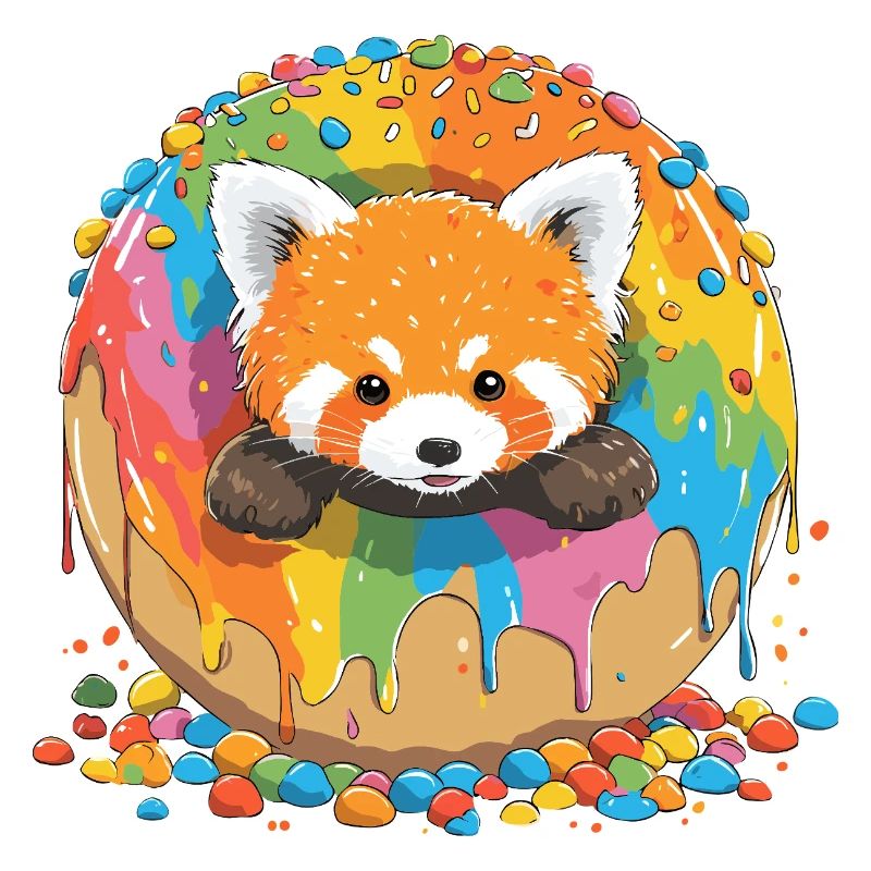 Rainbow Donut Fox