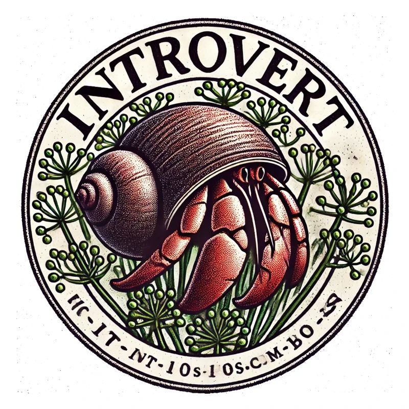 Introvert Snail Badge