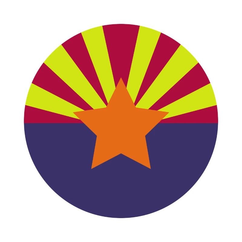 Arizona round flag