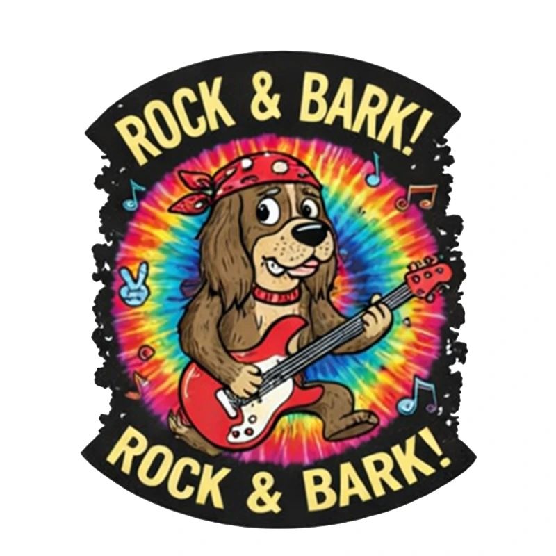 Chien guitare Rock & Bark Tie-Dye