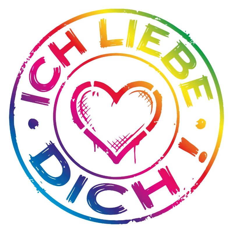 Ich Liebe Dich Herz Bunt
