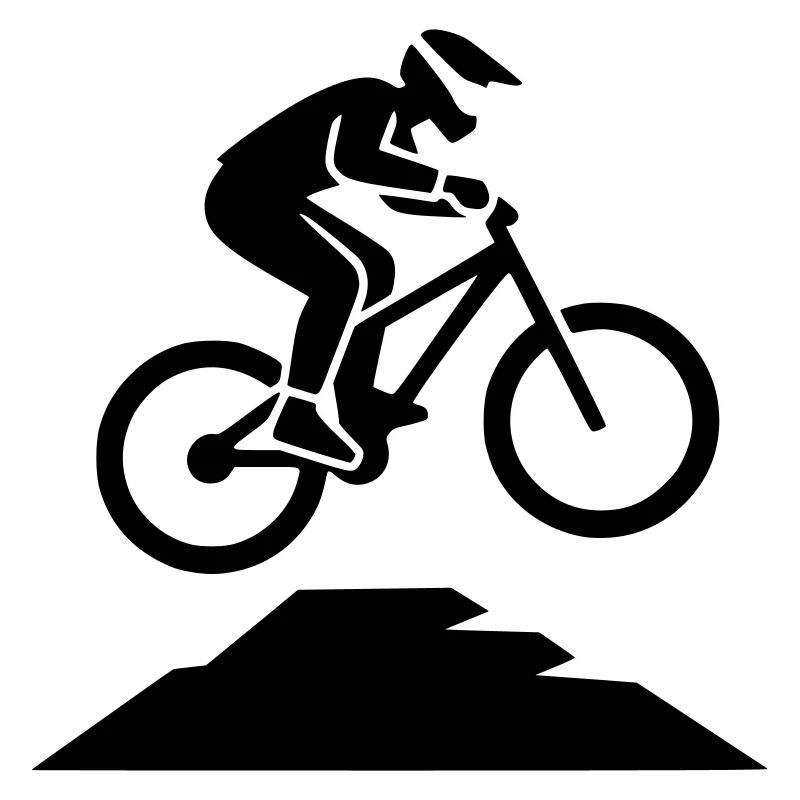 MTB Sprung Biker Silhouette