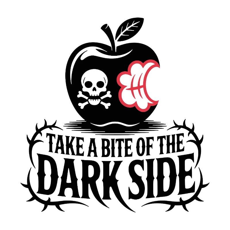 Dark Apple with Bite Design