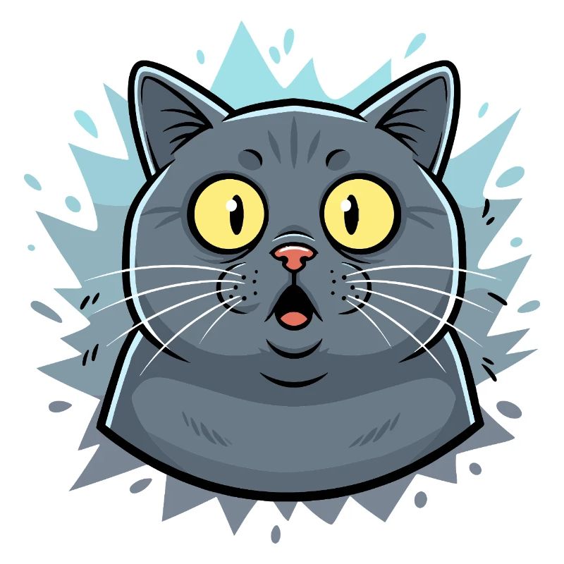 Portrait surpris de chat avec flashs