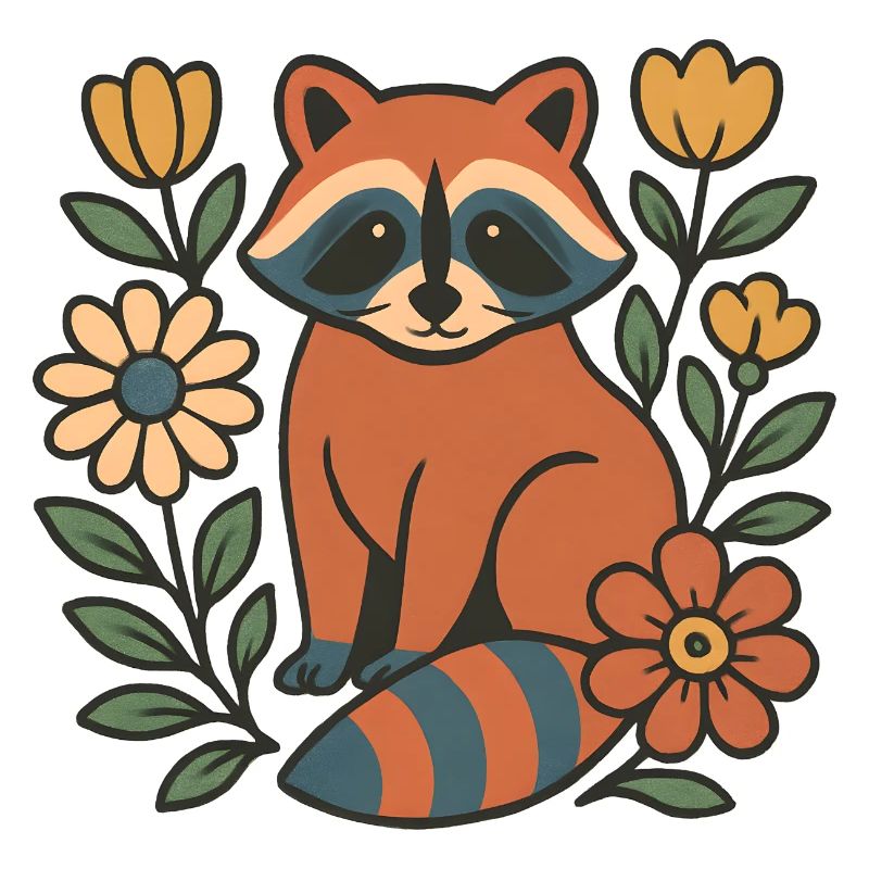 Fuchs im Blumengarten