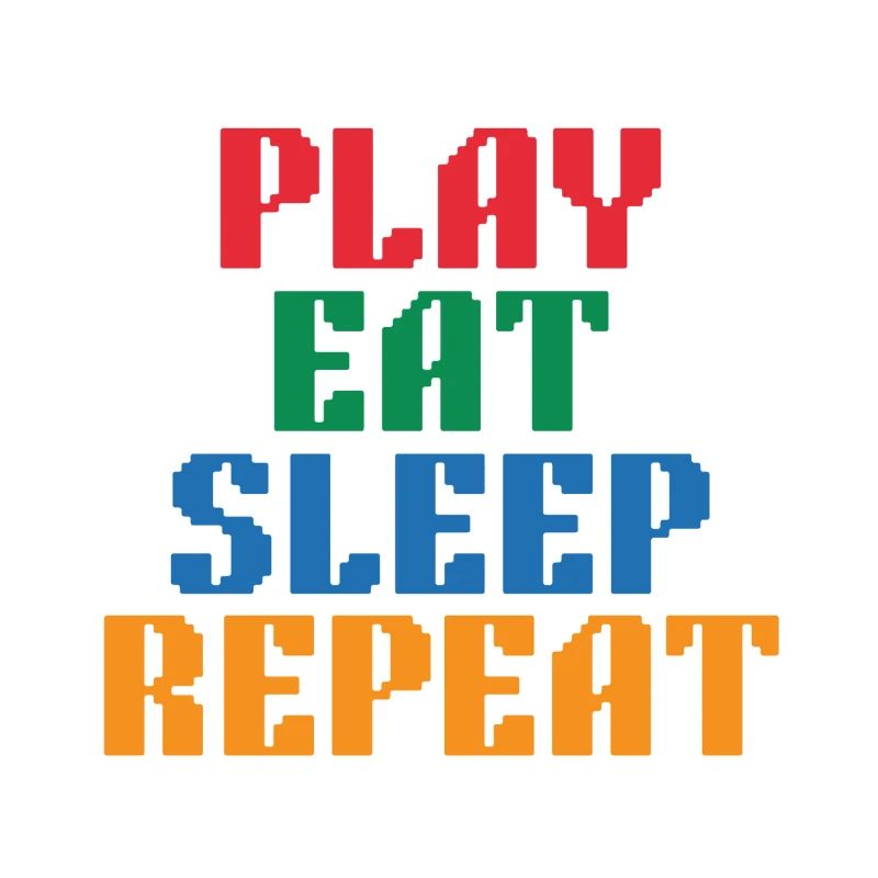 Jouez Manger Sommeil Répéter le Pixel