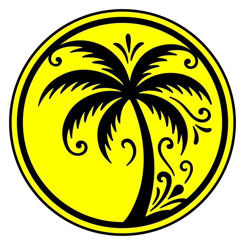 Palm tree icon beach