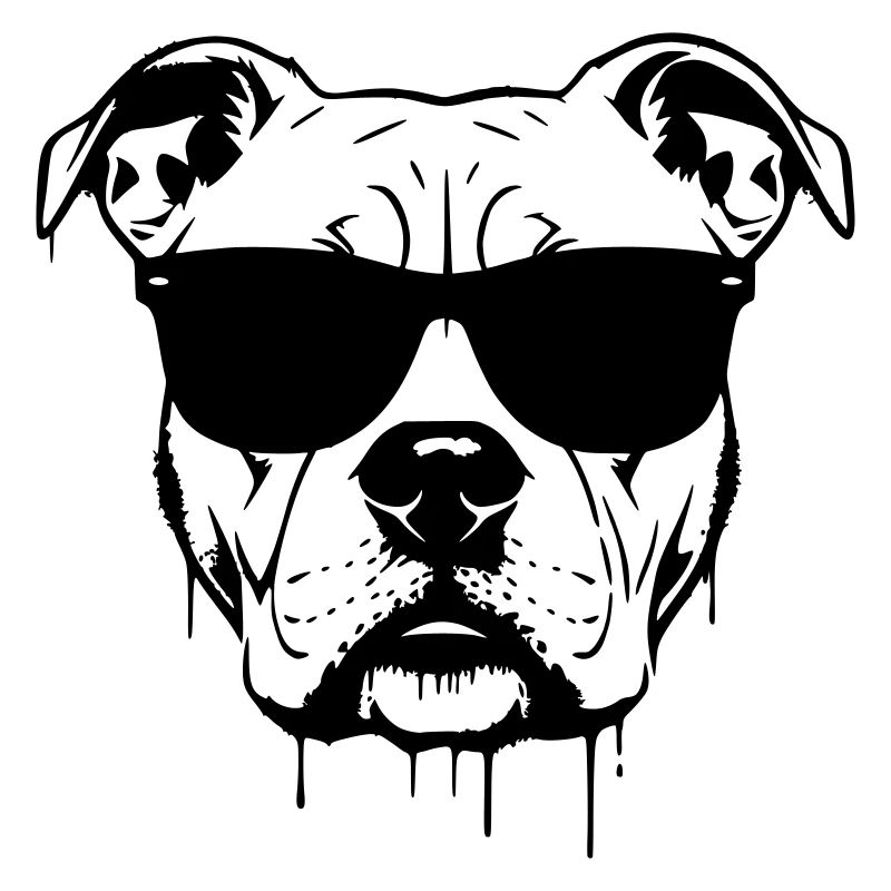 Pitbull Brille Graffiti