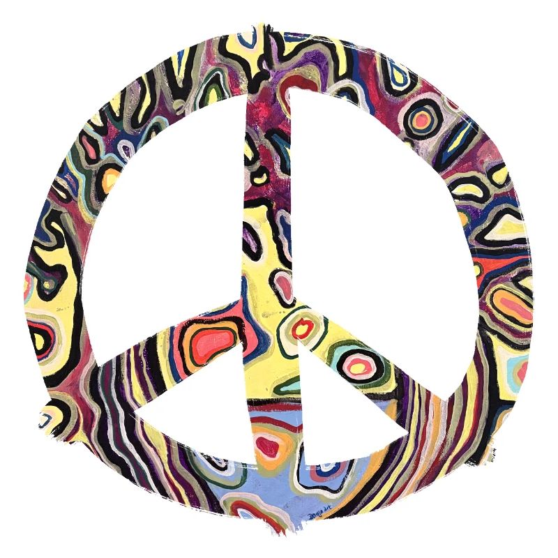 Buntes Friedenszeichen Muster
