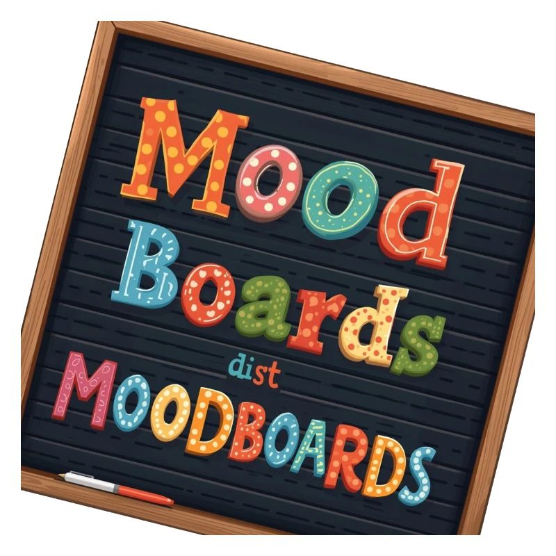 Mood Boards Colorful Typography