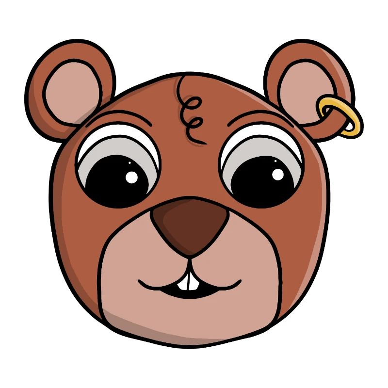 Visage d’Animal Espiègle et Joyeux