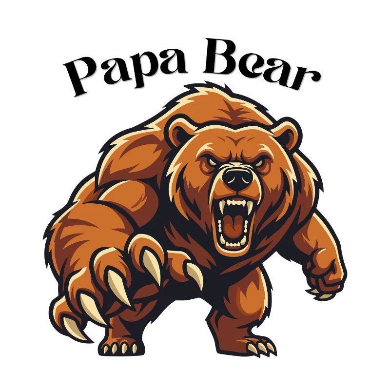 Papa Bear Shirt – Strong Dad Protector Father Tee