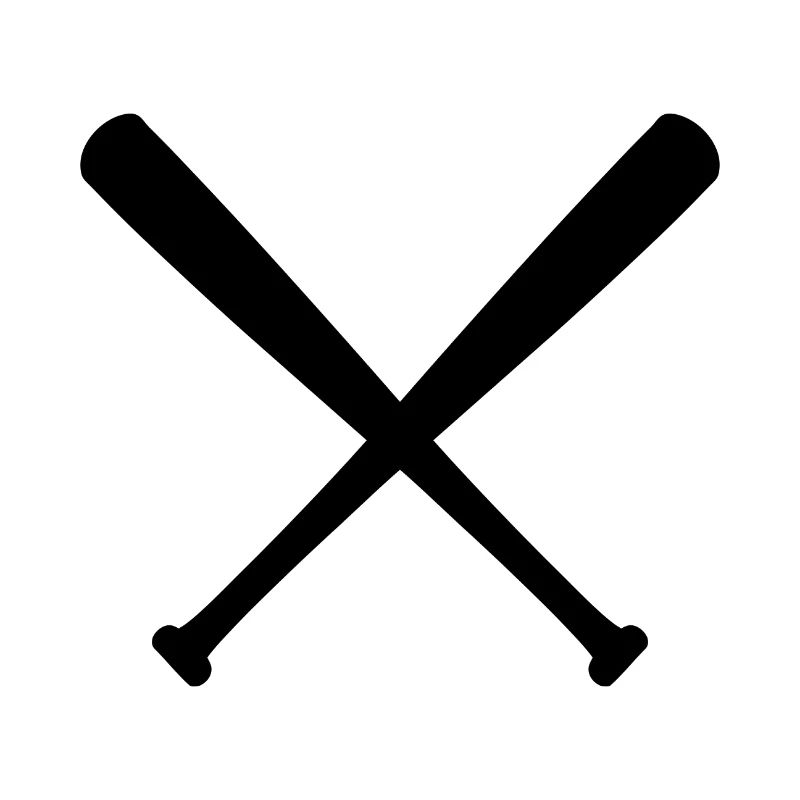 Bats de baseball croisés